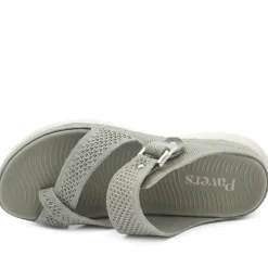 Cross Strap Toe Post Sandals - Khaki