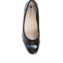 Cushioned Ballet Pumps - Black Patent