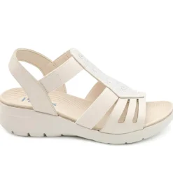 Cushioned Comfort Fit Sandals - Beige
