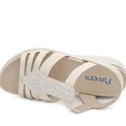 Cushioned Comfort Fit Sandals - Beige