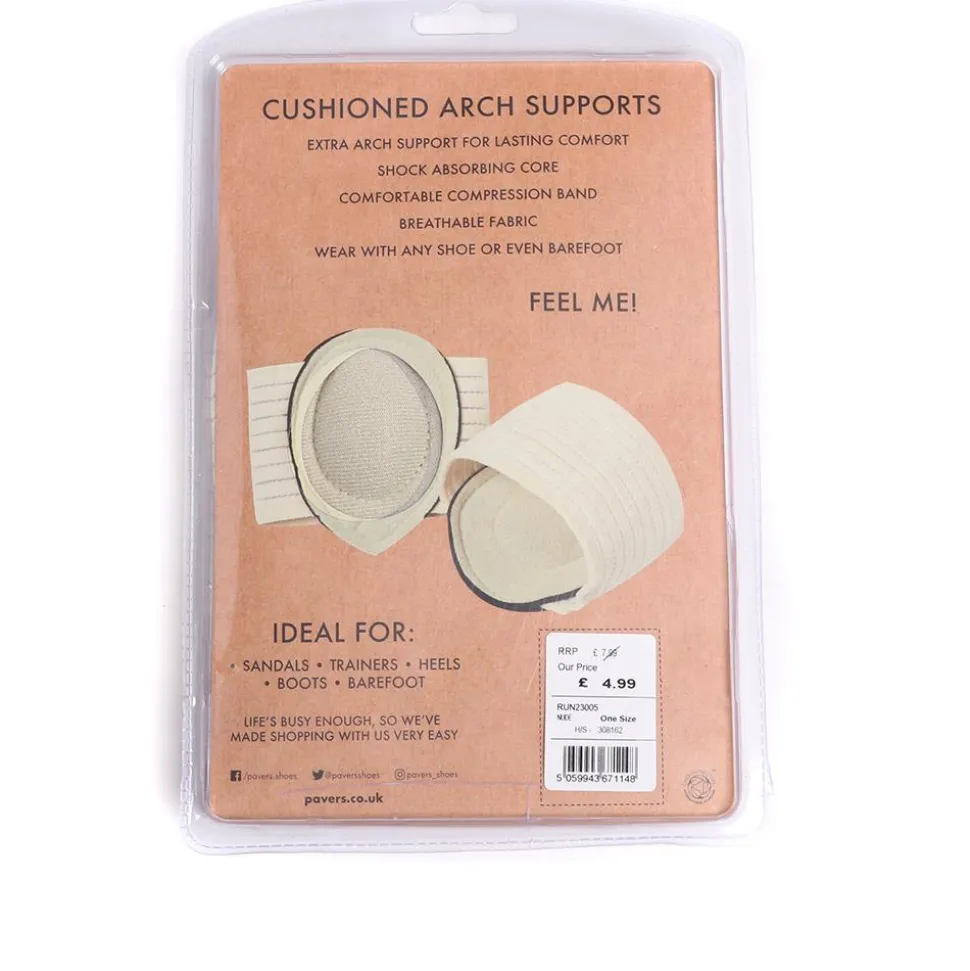 Cushioned Foot Arch Supports - Nude