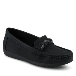 Cushioned Insole Moccasins - Black