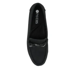 Cushioned Insole Moccasins - Black