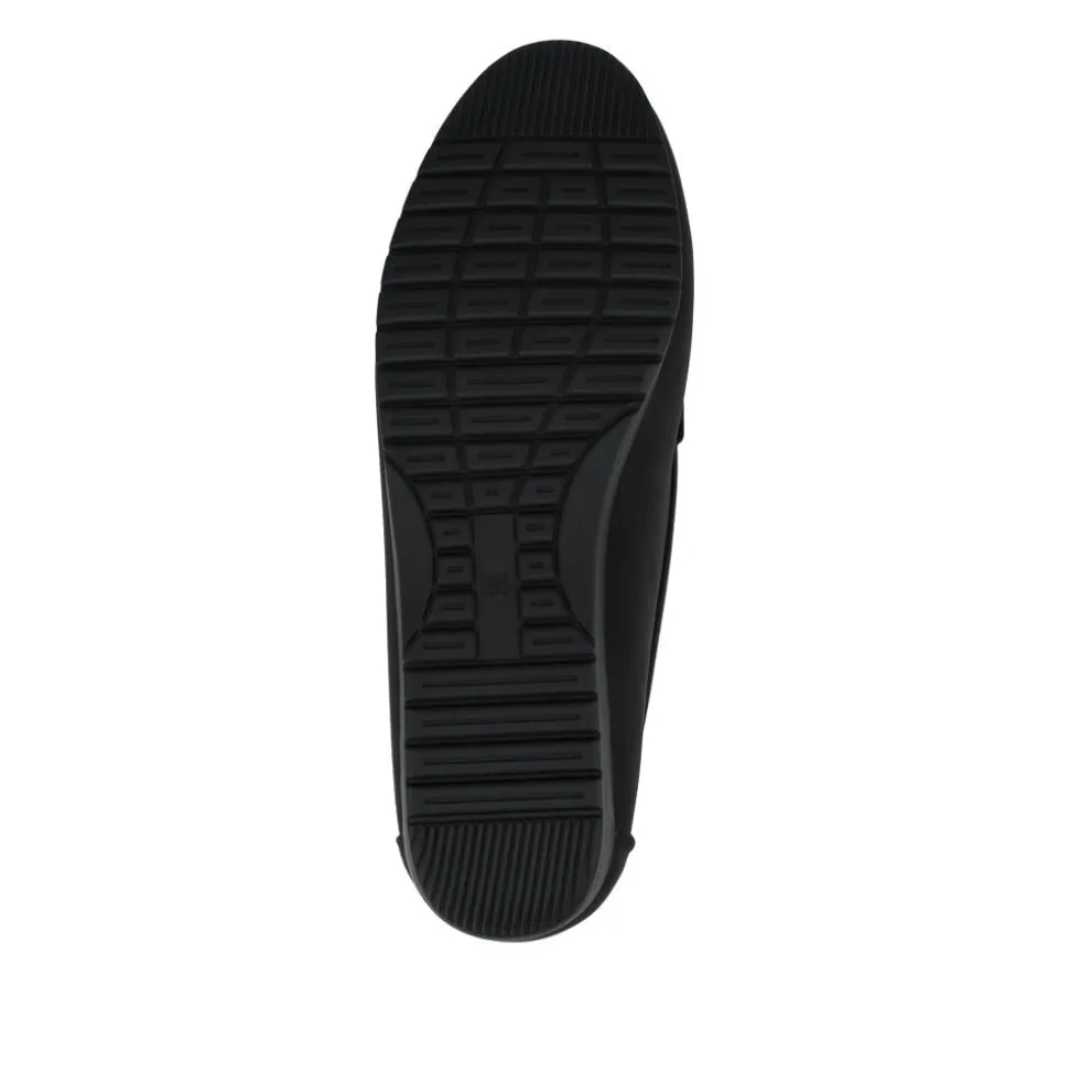 Cushioned Insole Moccasins - Black
