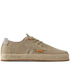 Cushioned Lace-Up Shoes - Beige