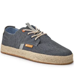 Cushioned Lace-Up Shoes - Navy