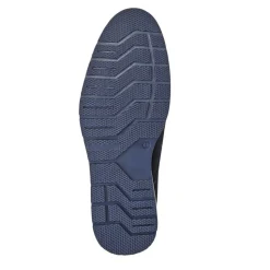 Cushioned Leather Lace-Up Shoes - Navy
