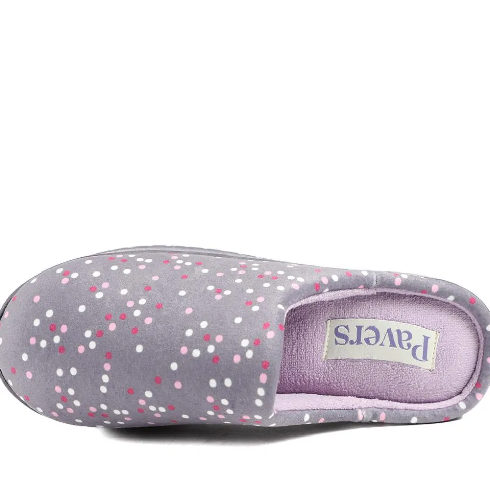Cushioned Memory Foam Mule Slippers - Lilac Multi