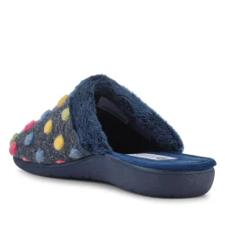 Cushioned Mule Slippers - Navy Multi