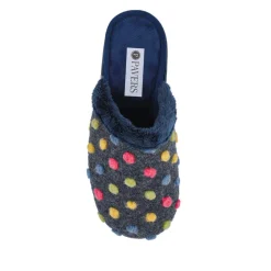 Cushioned Mule Slippers - Navy Multi