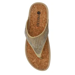 Cushioned Toe Post Sandals - Beige