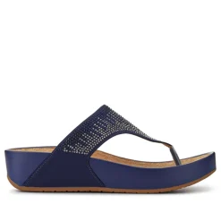 Cushioned Toe Post Sandals - Blue