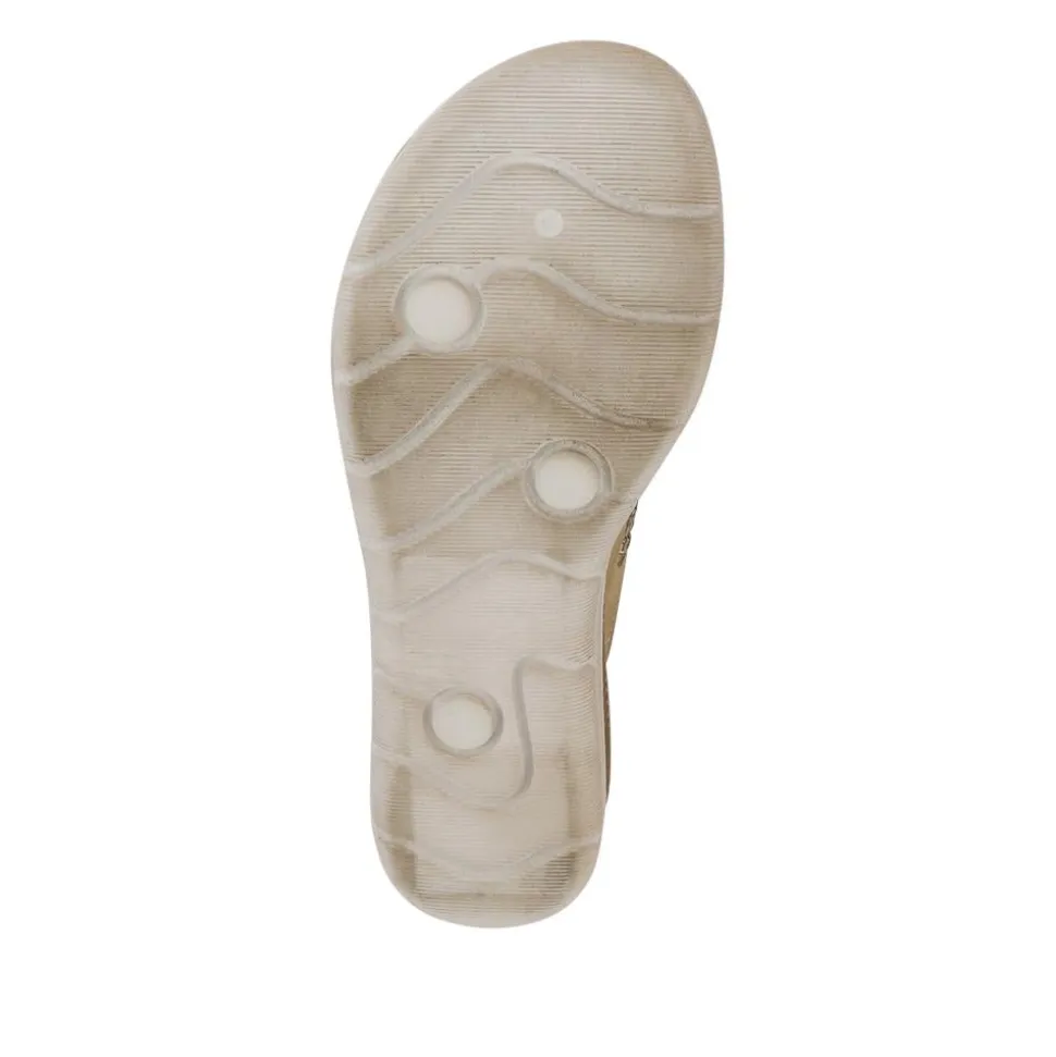 Cushioned Toe Post Sandals - Gold