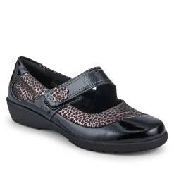Cushioned Touch-Fastening Mary Janes - Black Multi