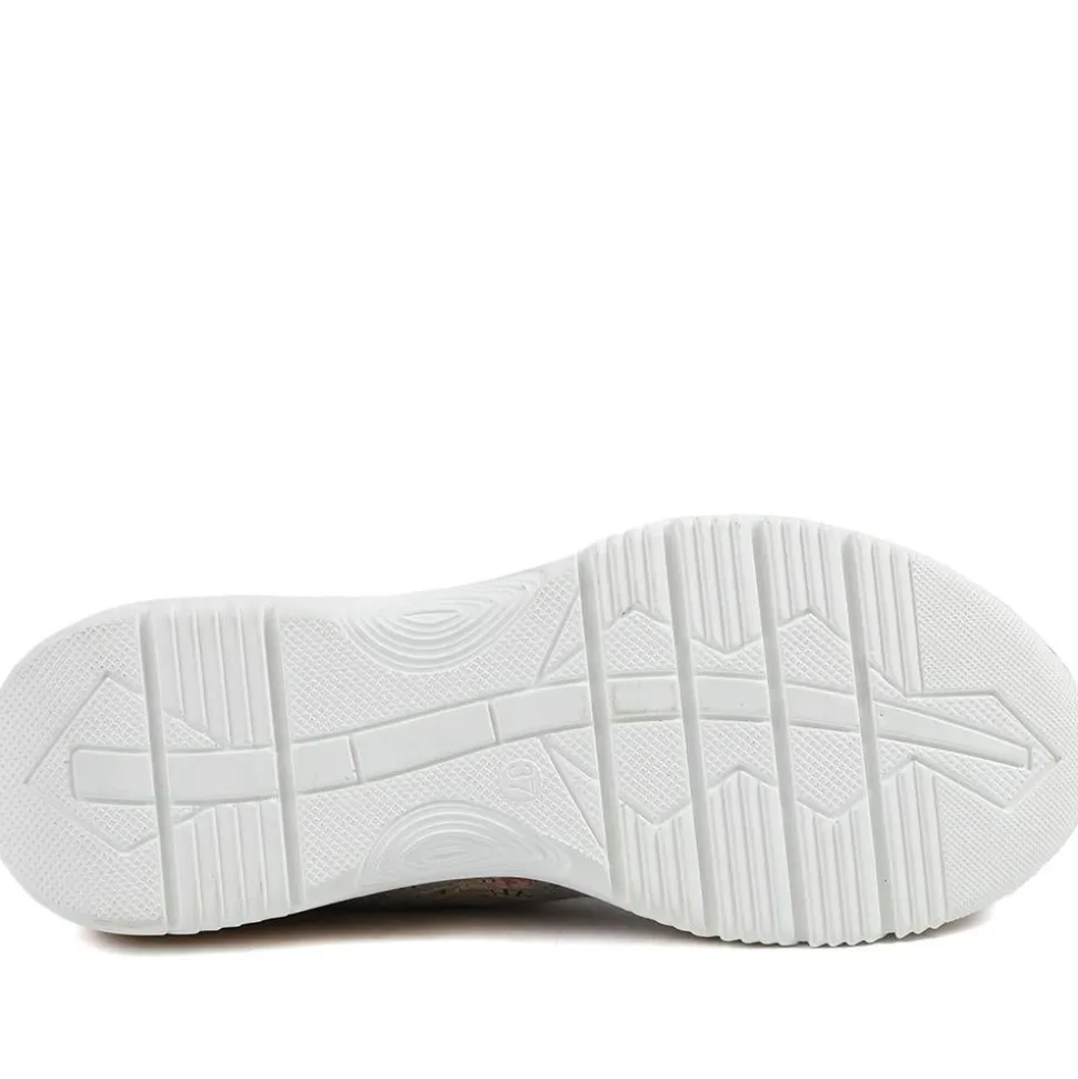 Cushioned Touch Fasten Mary Janes - Grey Floral