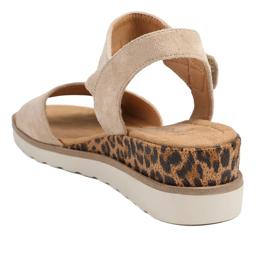Cushioned Touch-Fasten Sandals - Beige