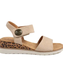 Cushioned Touch-Fasten Sandals - Beige
