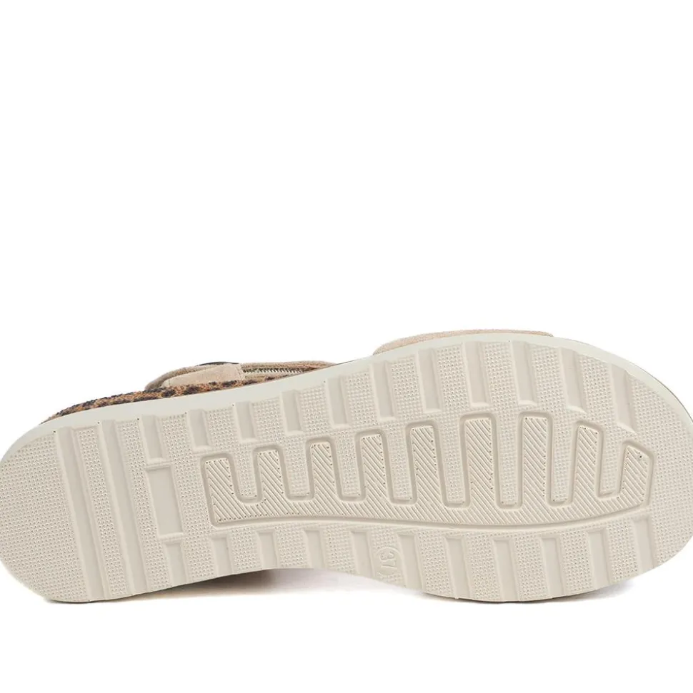 Cushioned Touch-Fasten Sandals - Beige
