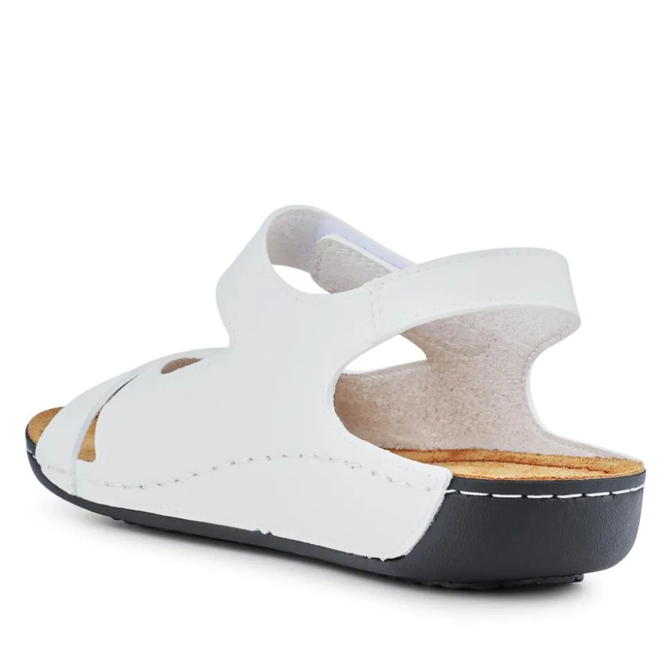 Cushioned Touch-Fasten Sandals - White