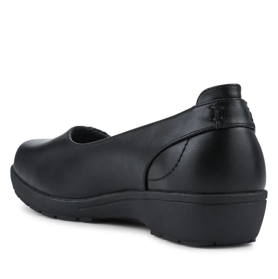 Cushioned Wedge Heel Courts - Black