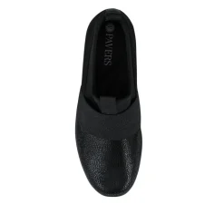 Cushioned Wedge Slip-On Shoes - Black