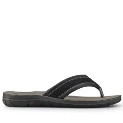 Cushioning Toe Post Sandals - Black