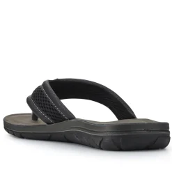Cushioning Toe Post Sandals - Black