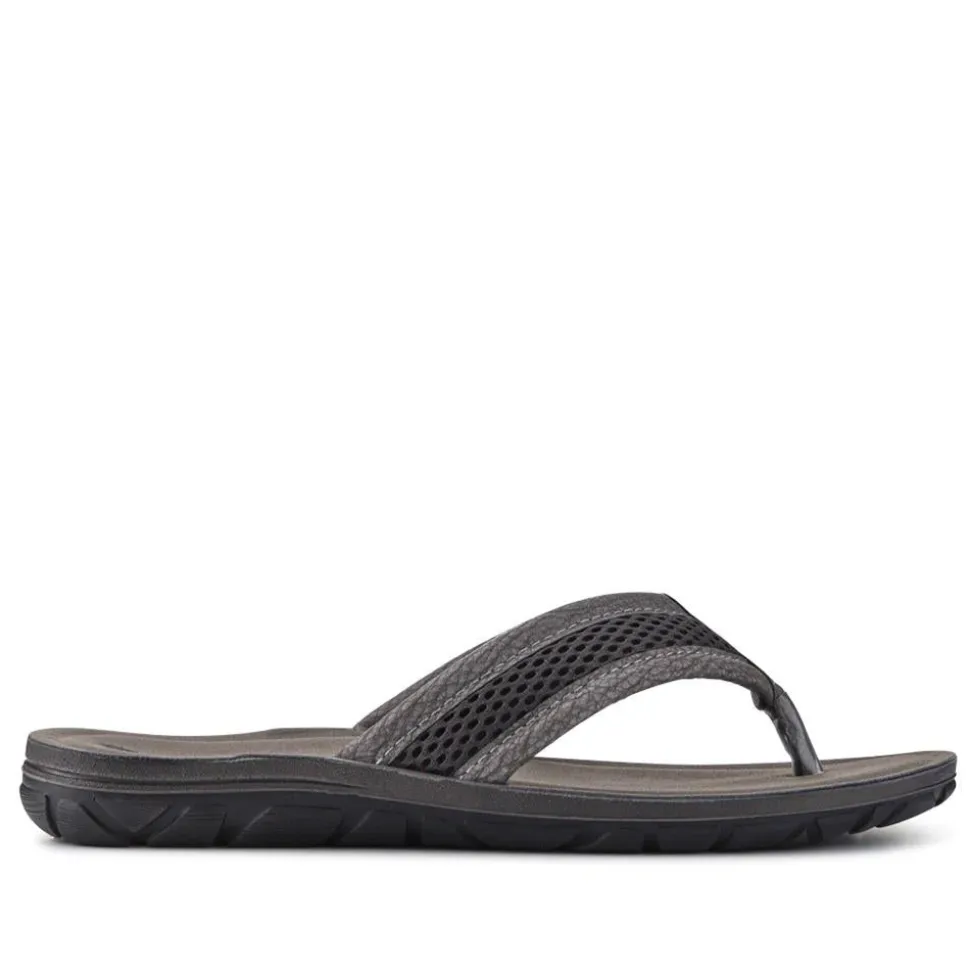 Cushioning Toe Post Sandals - Grey