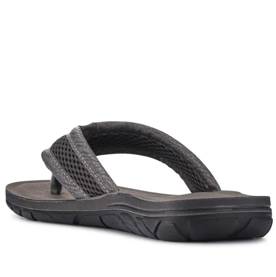 Cushioning Toe Post Sandals - Grey