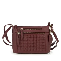 Daily Zip Up Crossbody Bag - Burgundy