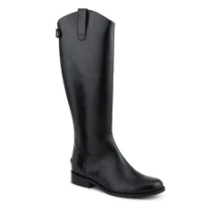 Daliah Leather Long Boots - Black