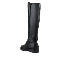 Danica Leather Long Boots - Black Leather
