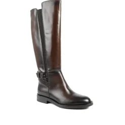 Danica Leather Long Boots - Dark Brown Leather