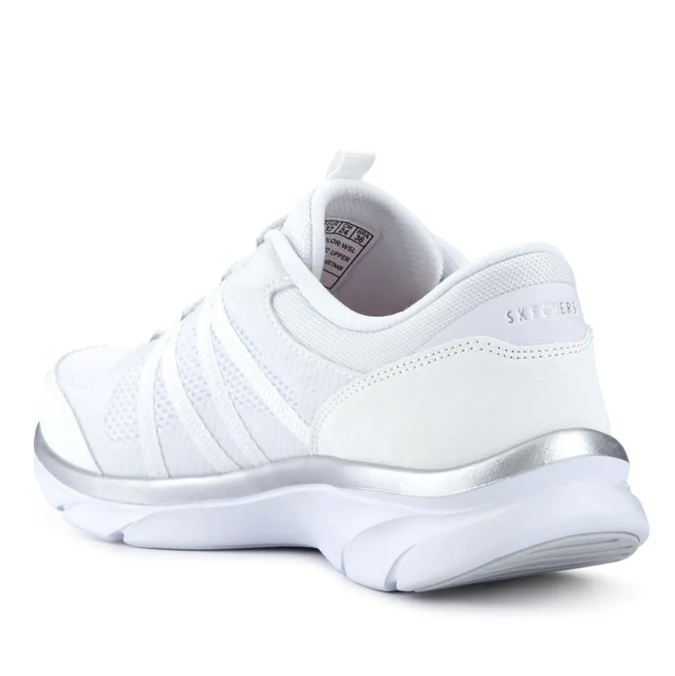 D'lux Comfort - Surreal Ladies Trainers - White-Silver