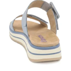 Dual Adjustable Comfort Wedge Sandals - Blue