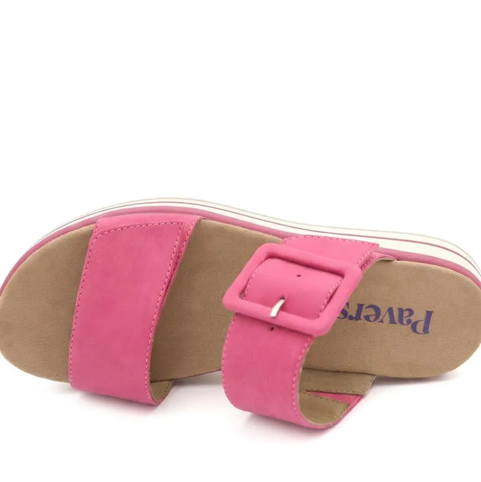 Dual Adjustable Comfort Wedge Sandals - Fuschia