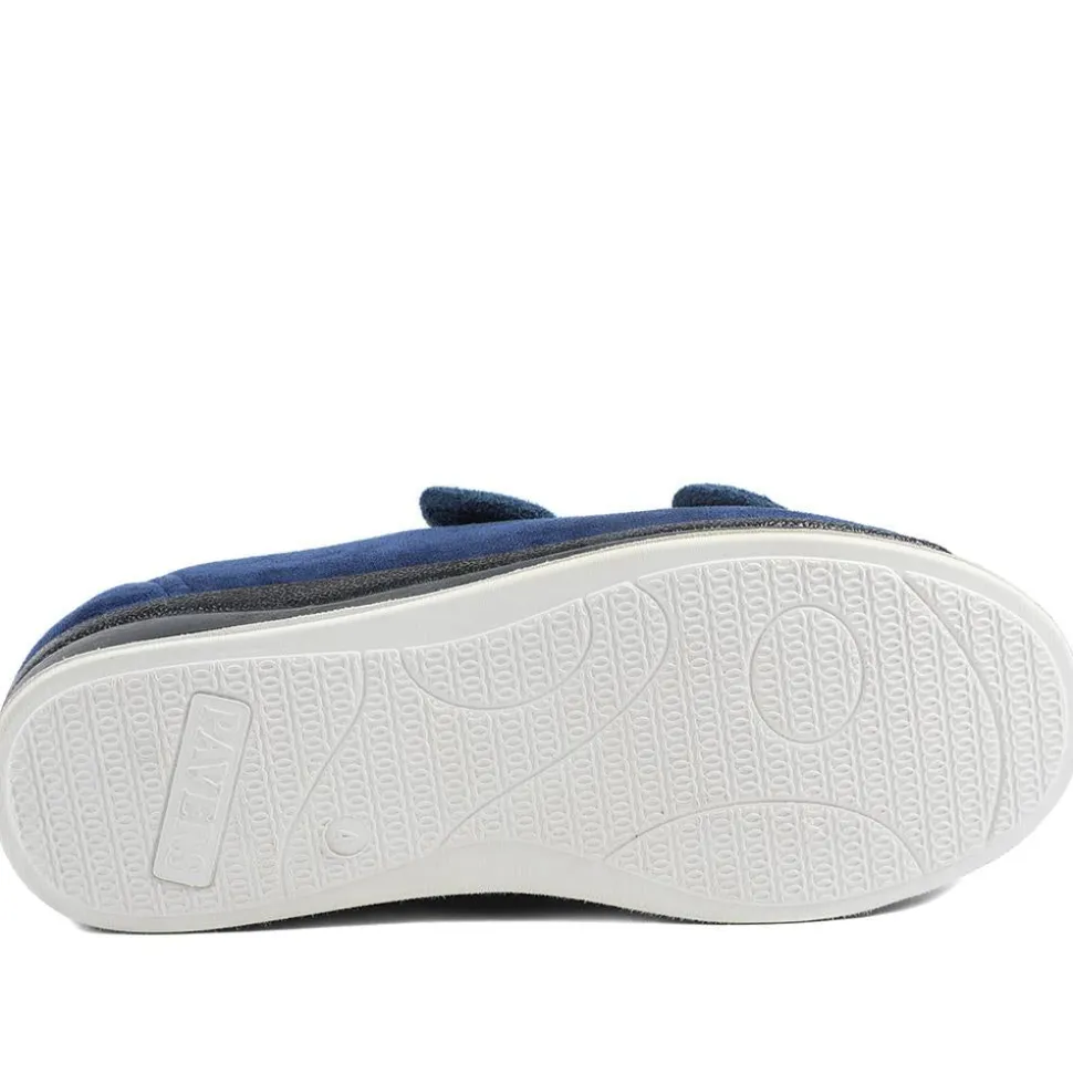 Dual Adjustable Fit Memory Foam Slippers - Navy