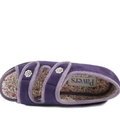 Dual Adjustable Fit Memory Foam Slippers - Purple