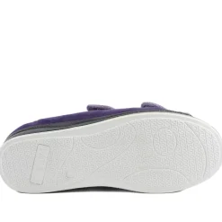 Dual Adjustable Fit Memory Foam Slippers - Purple