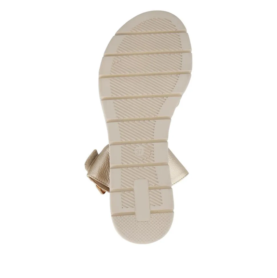 Dual-Buckled Mule Sandals - Gold