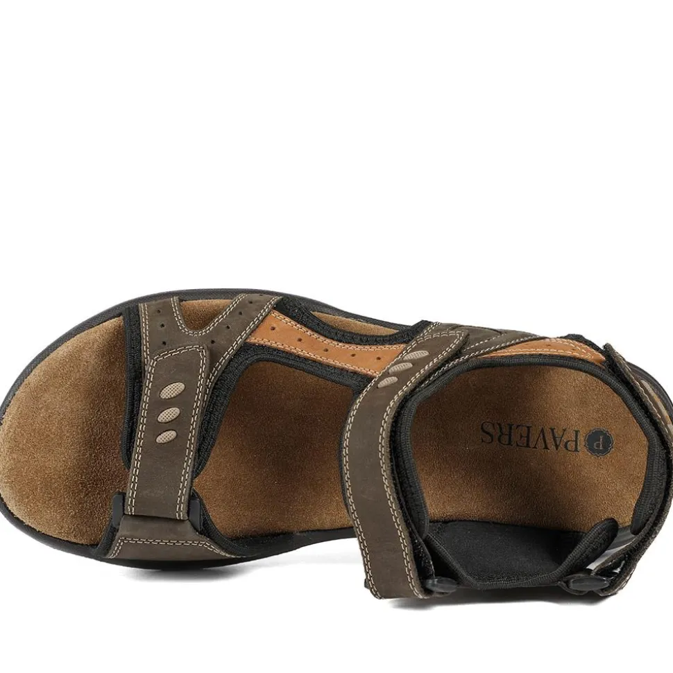 Dual Fasten Comfort Sandals - Brown