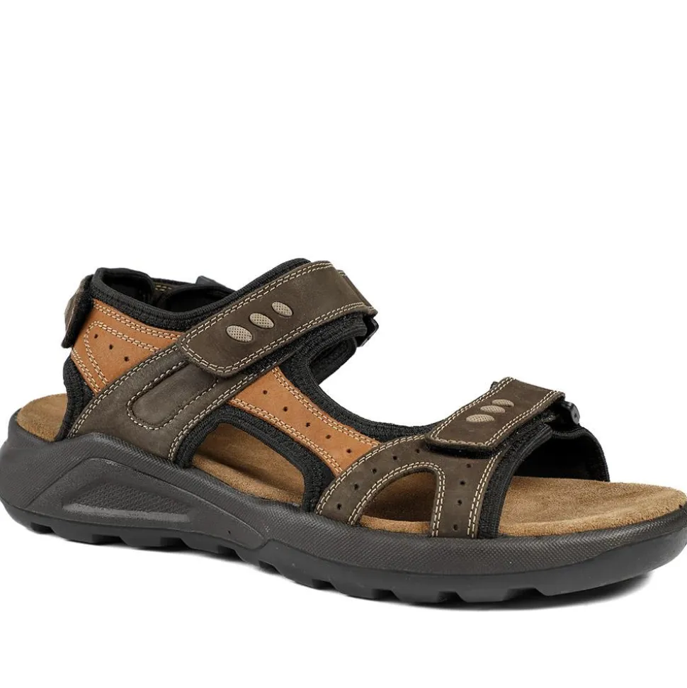 Dual Fasten Comfort Sandals - Brown