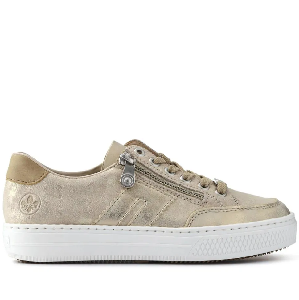 Dual-Fastening Memory Foam Trainers - Metallic