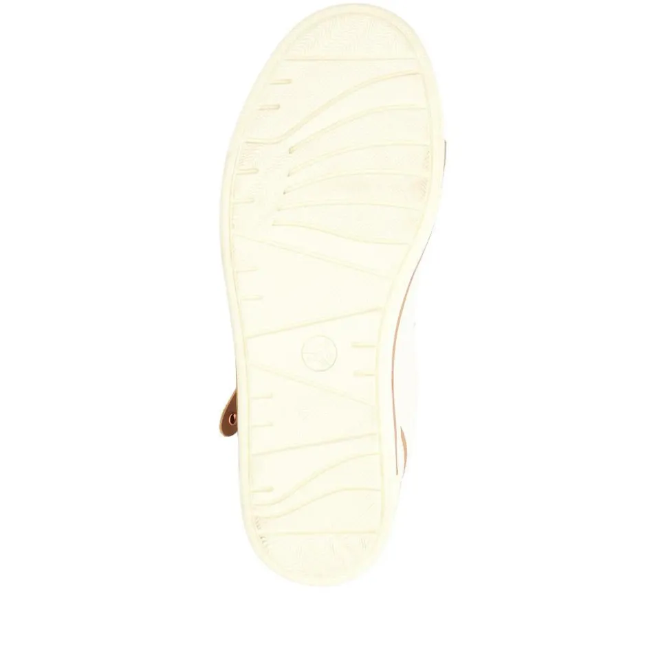 Dual-Fastening Trainers - White-Gold