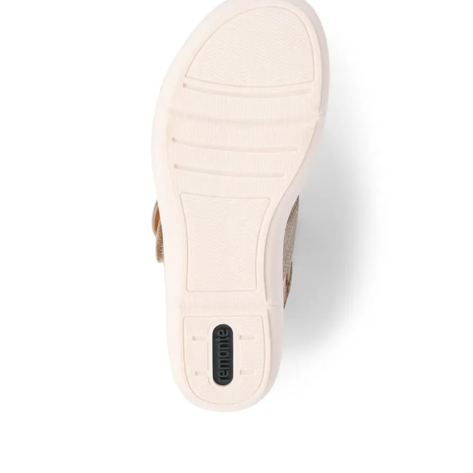 Dual-Fitting Two-Tone Sandals - Tan Multi