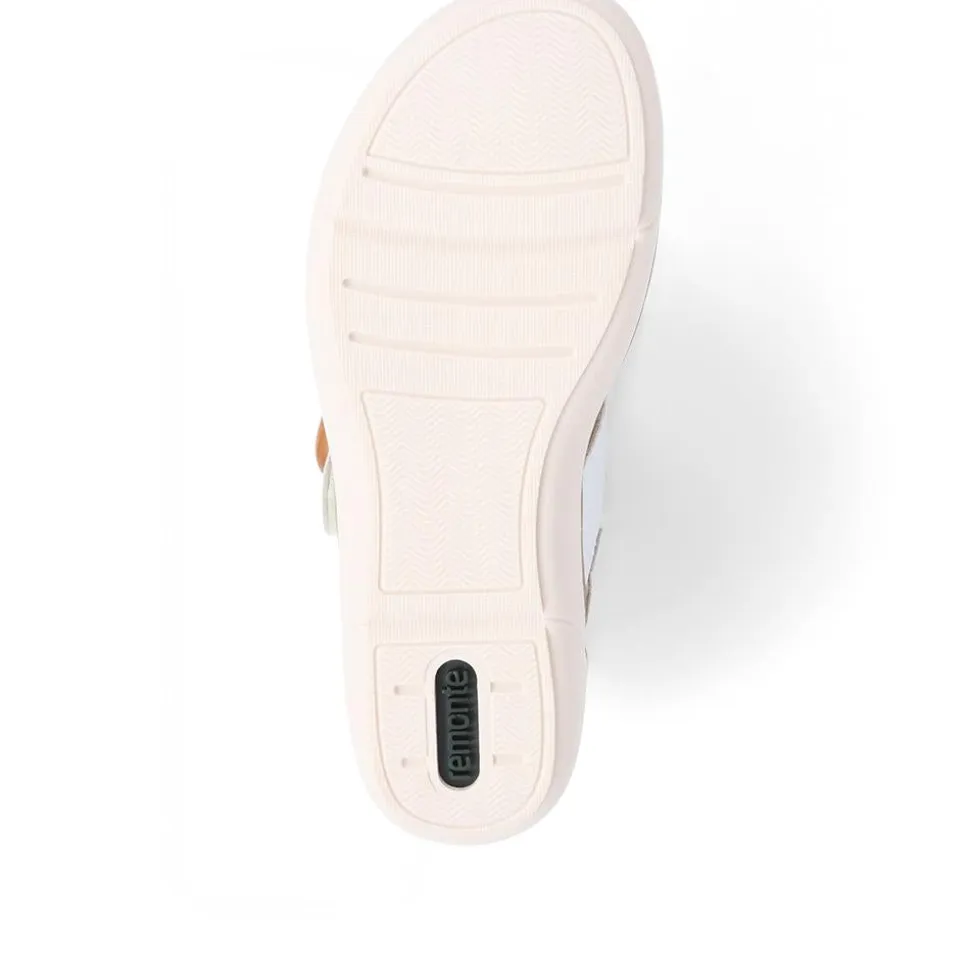 Dual-Fitting Two-Tone Sandals - White