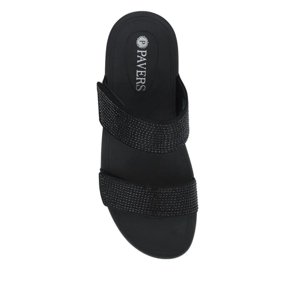 Dual-Strap Mules - Black