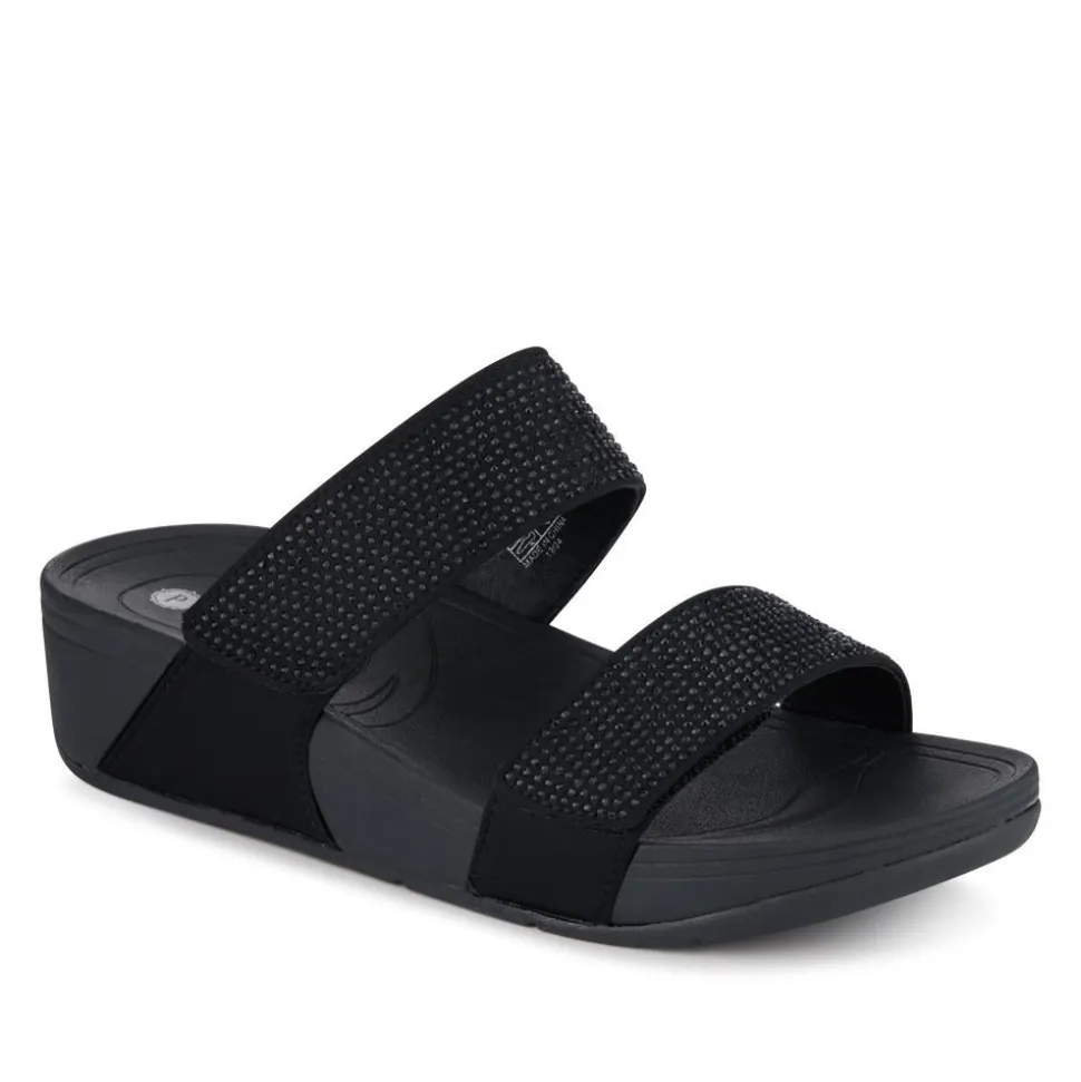 Dual-Strap Mules - Black