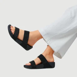 Dual-Strap Mules - Black