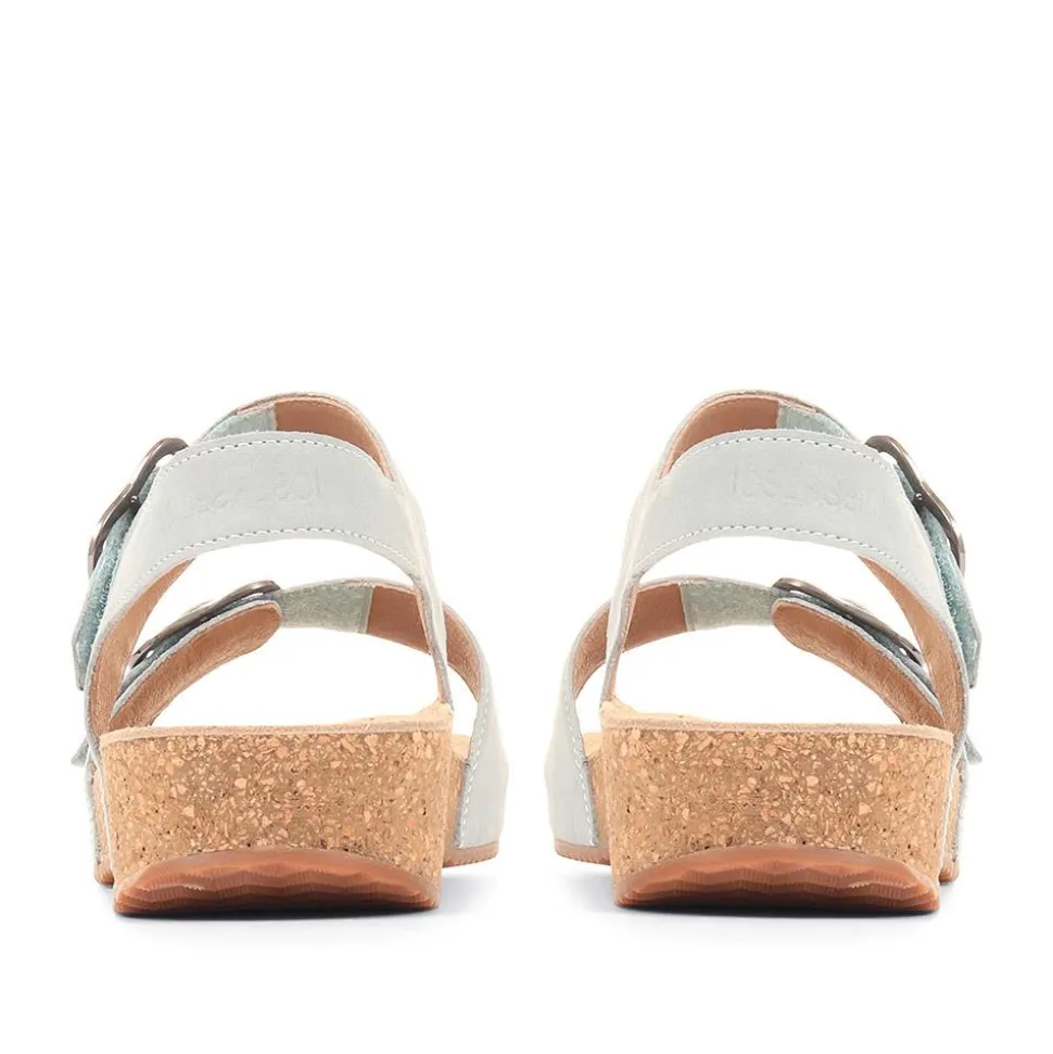 Dual Strap Summer Sandals - Light Blue